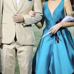 Sherri Hill Emerald Green/Turquoise Ball Gown